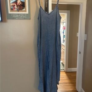 Zenana Outfitters Light Blue Denim Jumpsuit